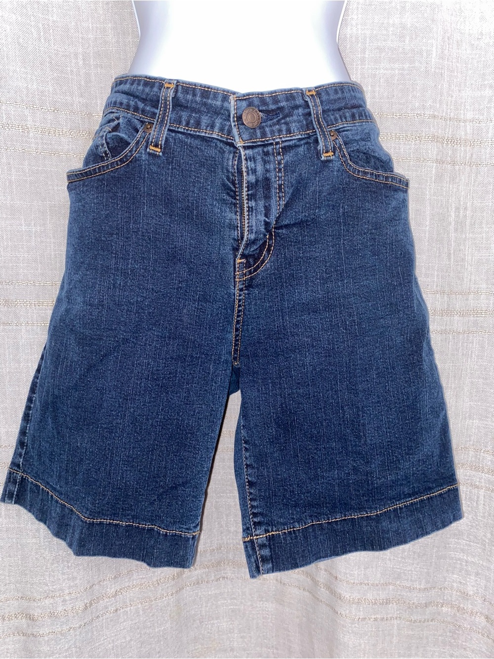 Signature by Levi Strauss Denim Bermuda Shorts Blue Stretch Jorts